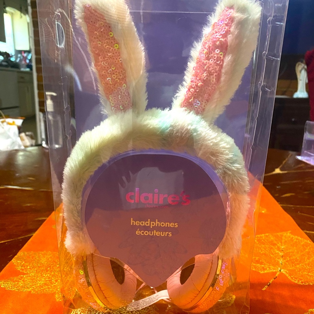 Claire’s bunny headphones.